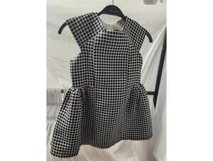 Black and White Patterned Girls Dress,Size 7/8